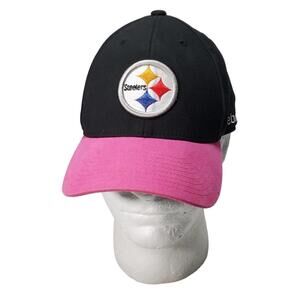 Pittsburgh Steelers Pink & Black Reebok Breast Cancer Awareness Fitted Hat L/XL